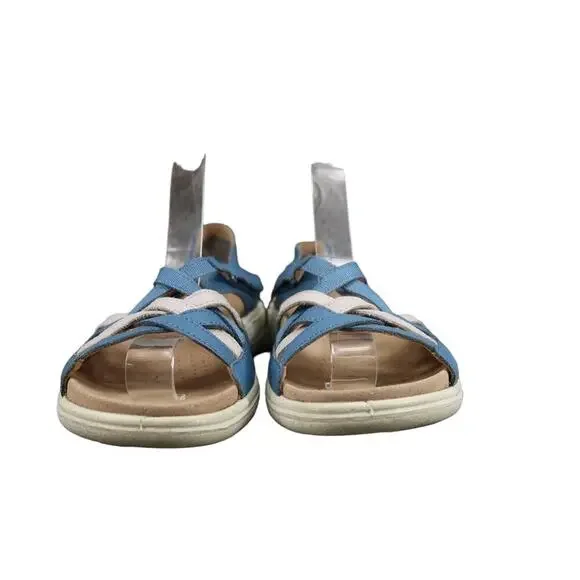 Hotter Shoes Womens 8 Sandal Maisie Comfort Fashion Leather Strappy Walking Blue - Picture 3 of 14
